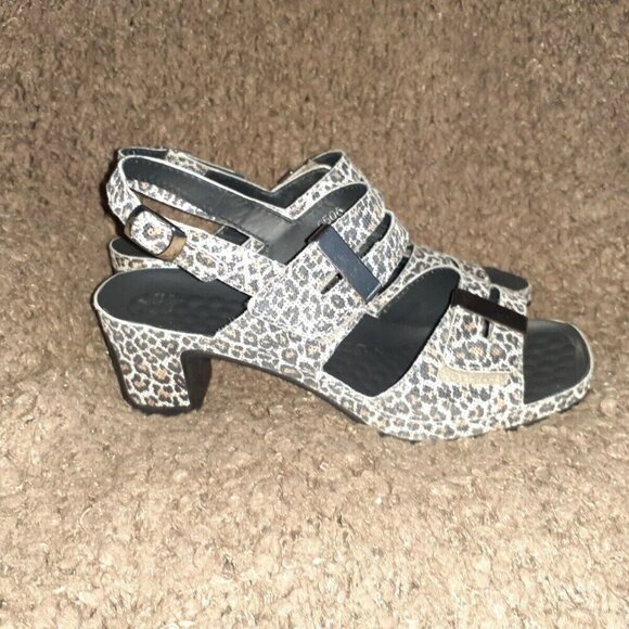 VITAL-Austria-Orthopedic Slingback Sandals-Leopard Leather-Sz 35-5.5/6 Fit-NWOB - Picture 4 of 7